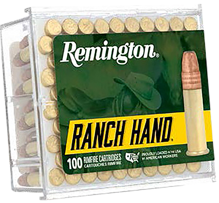Remington Ammunition R21263 Ranch Hand 22LR 42gr Plated Lead Round Nose 100 Per Box/50 Case
