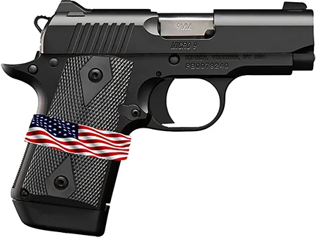 Kimber Micro 9 Liberty 9mm pistol, KimPro II black finish, red fiber-optic front sight