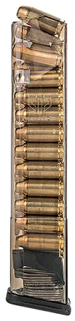 ETS Group GLK22170 Pistol Mags 24rd Extended 40 S&W Compatible w/Glock 22/23/24/27/35 Gen1-4 Clear Polymer