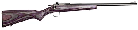 Crickett KSA2228 Youth 22 LR 1rd 16.12" Stainless Steel Barrel, Fixed Front/Adjustable Rear Peep Sights, Purple Laminate Stock w/11.5" LOP, Rebounding Firing Pin Safety