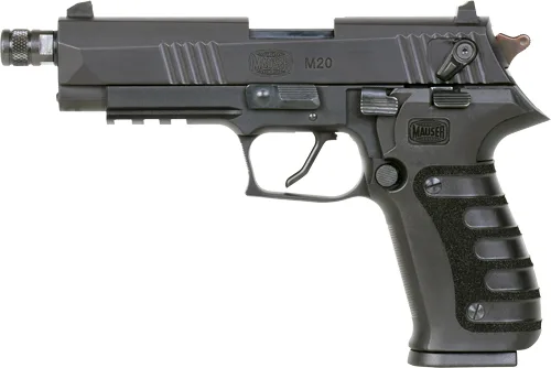 Mauser M20 SD .22 LR pistol with 4.75 in threaded barrel, black finish