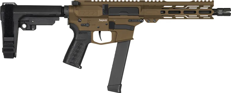 CMMG Banshee MKG HGA 9mm pistol with 8-inch barrel in Midnight Bronze