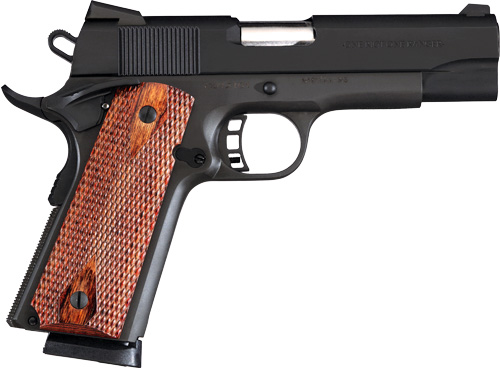 Cimarron One Ranger 1911 .45 ACP 4.25in parkerized black slide walnut grips