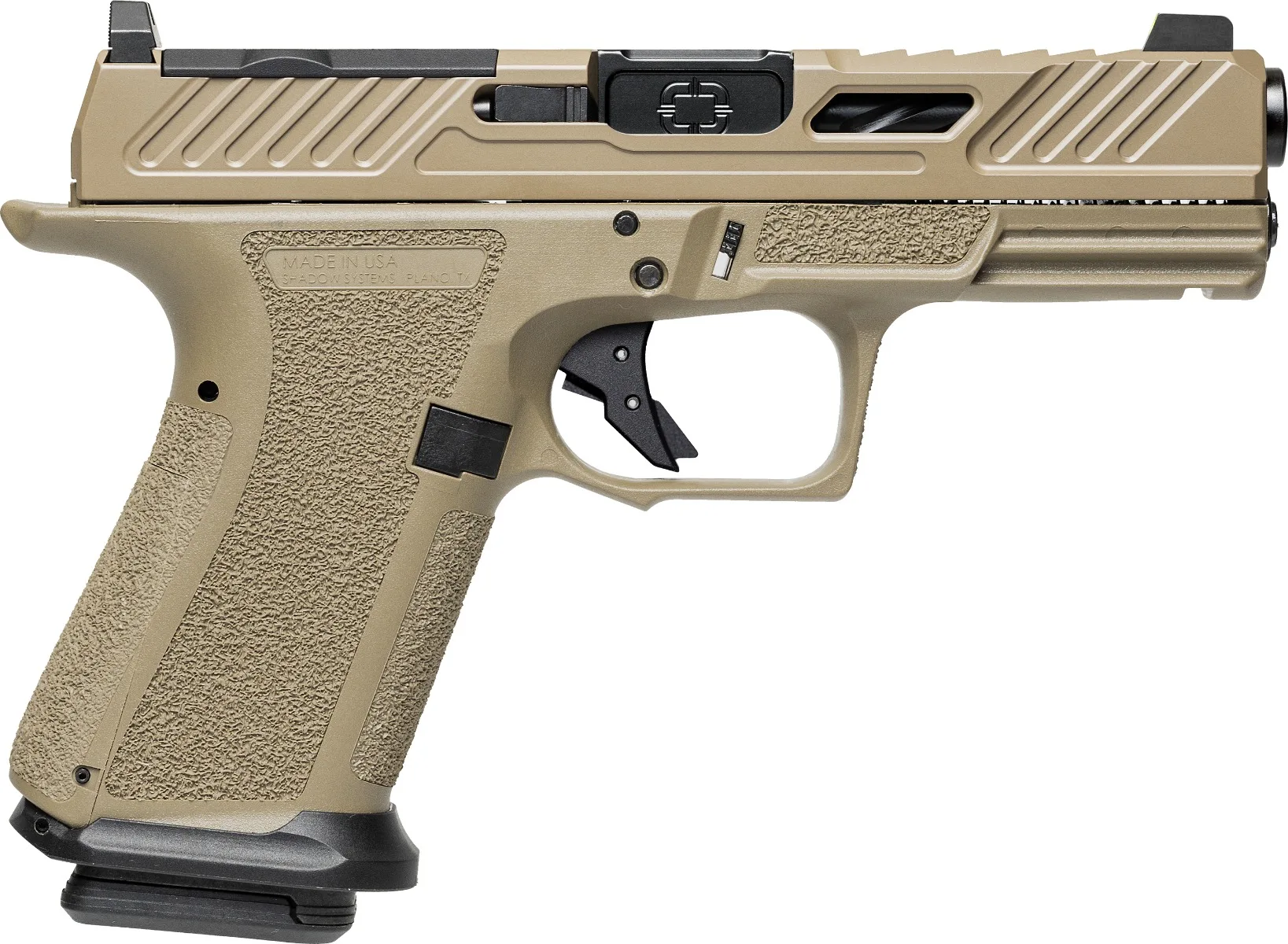 Shadow Systems MR920 Elite 9mm pistol FDE optics-ready spiral-fluted barrel DLC slide