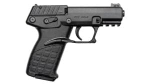 Kel‑Tec P17 .22 LR compact pistol, black polymer frame, threaded steel barrel, fiber optic front sight
