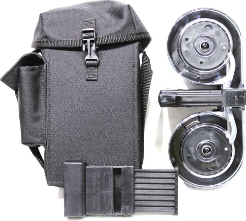 IVER JOHNSON MAGAZINE AR15 - .223 100RD DRUM BLK/CLEAR POLY - Image 3