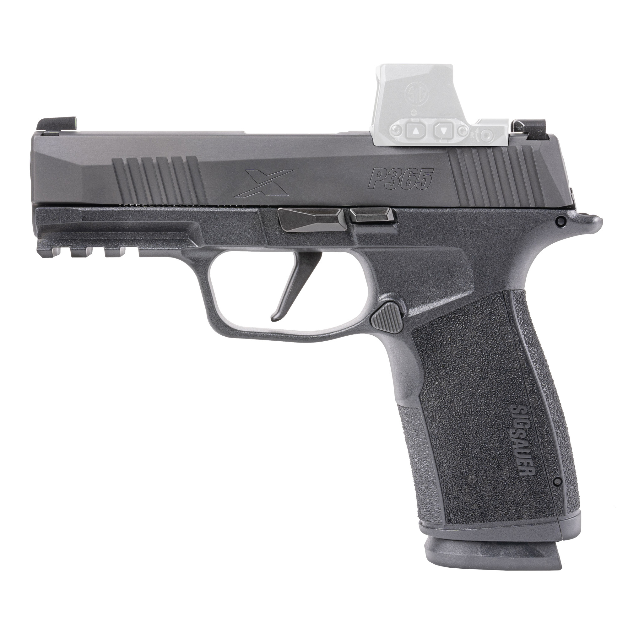 SIG Sauer P365 X-MACRO 9mm pistol, 3.7 inch barrel, XRAY3 sights, black, two 10-round magazines