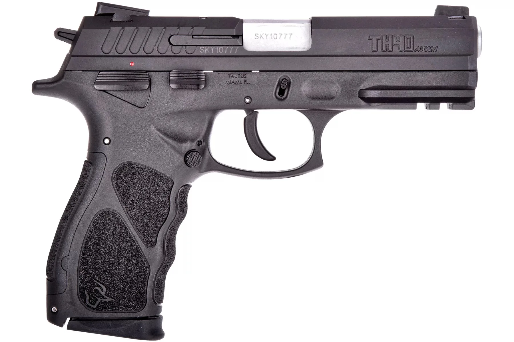Taurus TH40 .40 S&W full-size pistol with black slide and black polymer frame