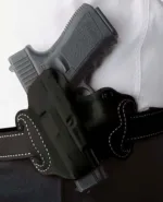 DESANTIS MINI SLIDE HOLSTER - OWB LH LEATHER SIG P365 BLACK