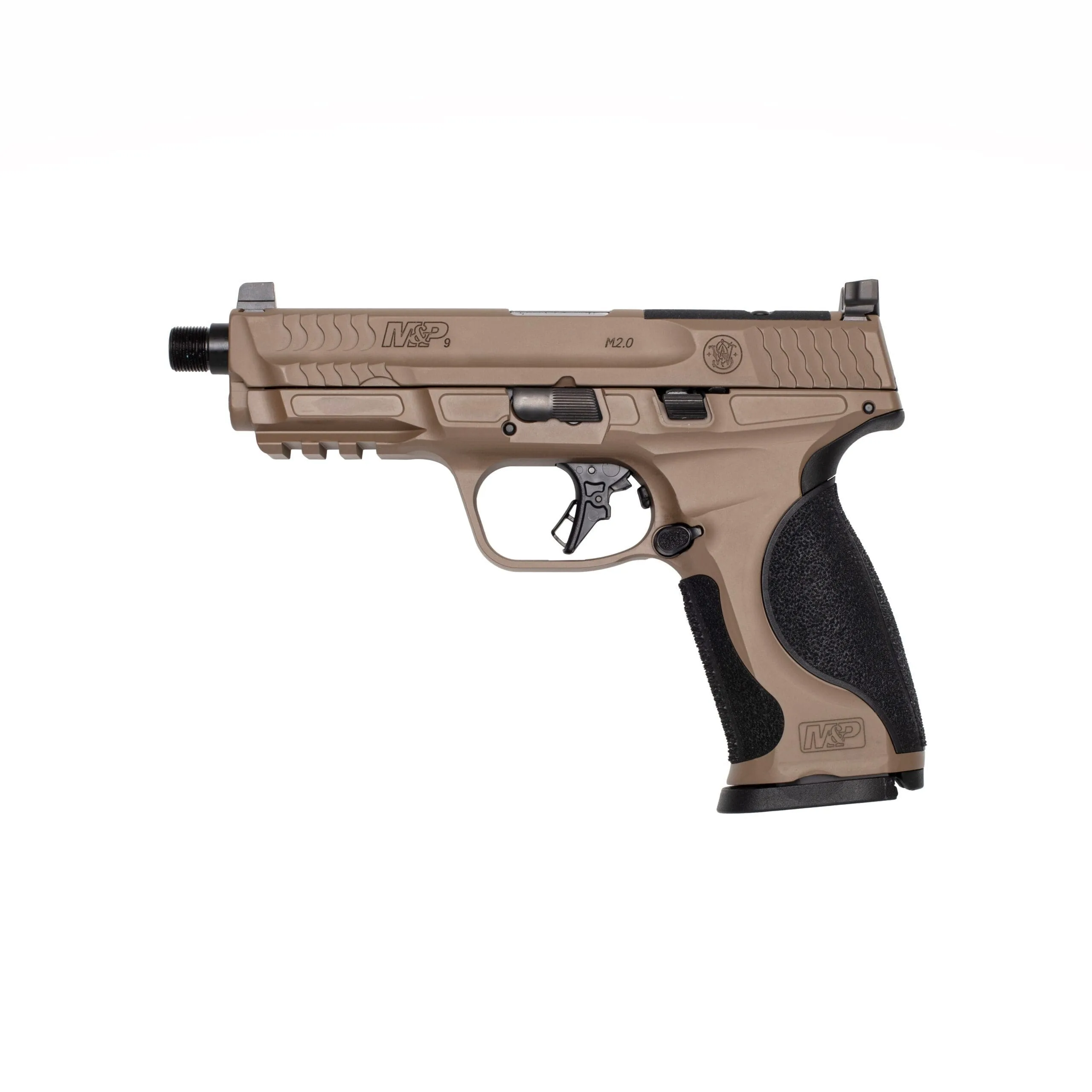 Smith & Wesson M&P9 M2.0 Metal frame 9mm pistol Flat Dark Earth with threaded barrel