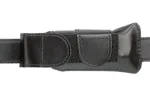 Safariland 1233832 Horizontal Mag Pouch  Single Black Leather Hook & Loop Compatible With Glock 20/21