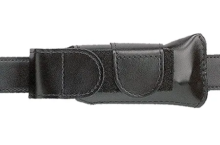 Safariland 1233832 Horizontal Mag Pouch Single Black Leather Hook & Loop Compatible With Glock 20/21