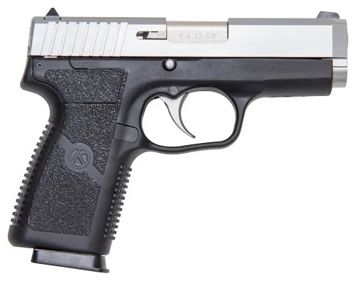 Kahr CW9 9mm pistol two-tone matte stainless slide and black polymer frame with night sights