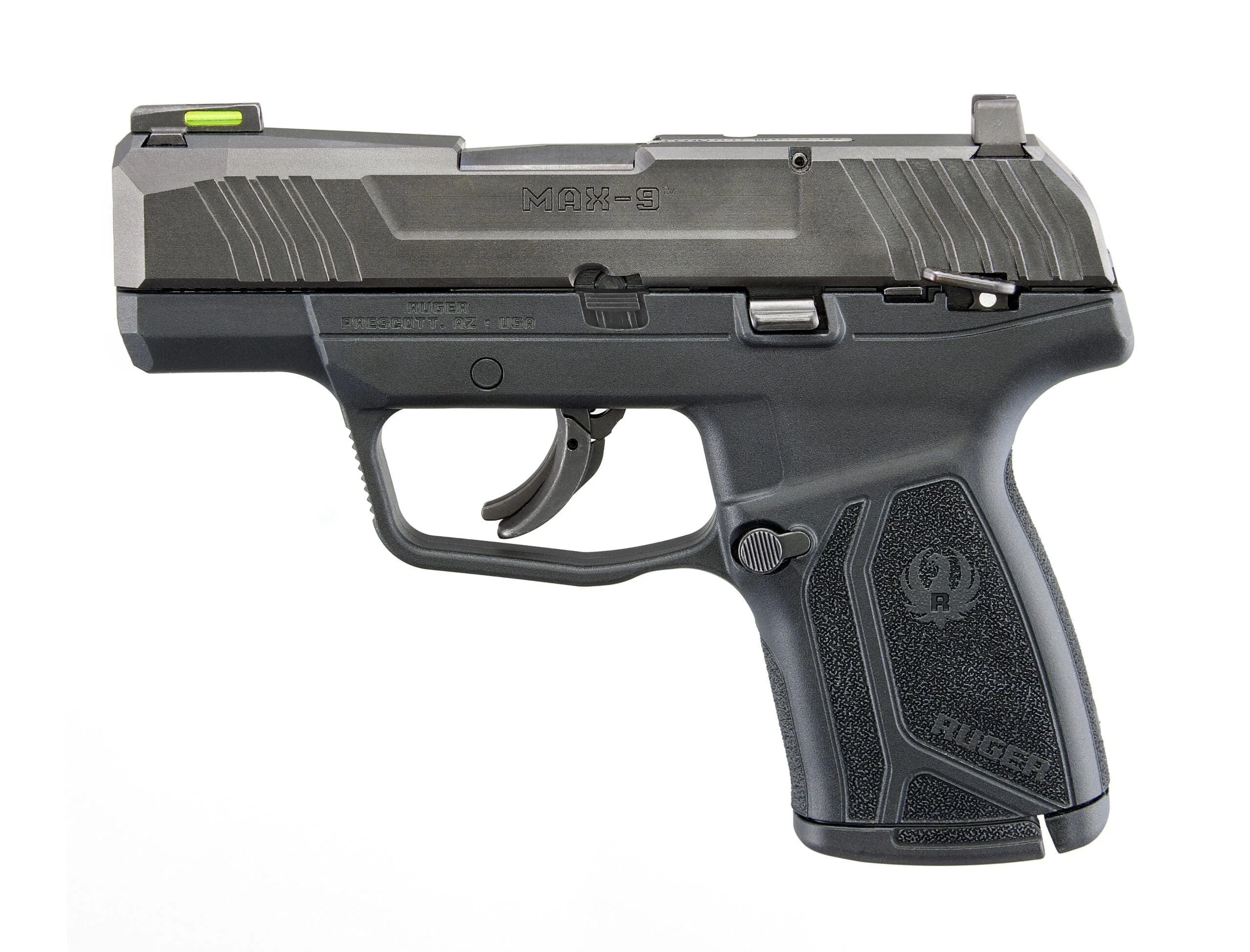 Ruger MAX-9 9mm 3.2-inch CA-compliant pistol, black, tritium front sight