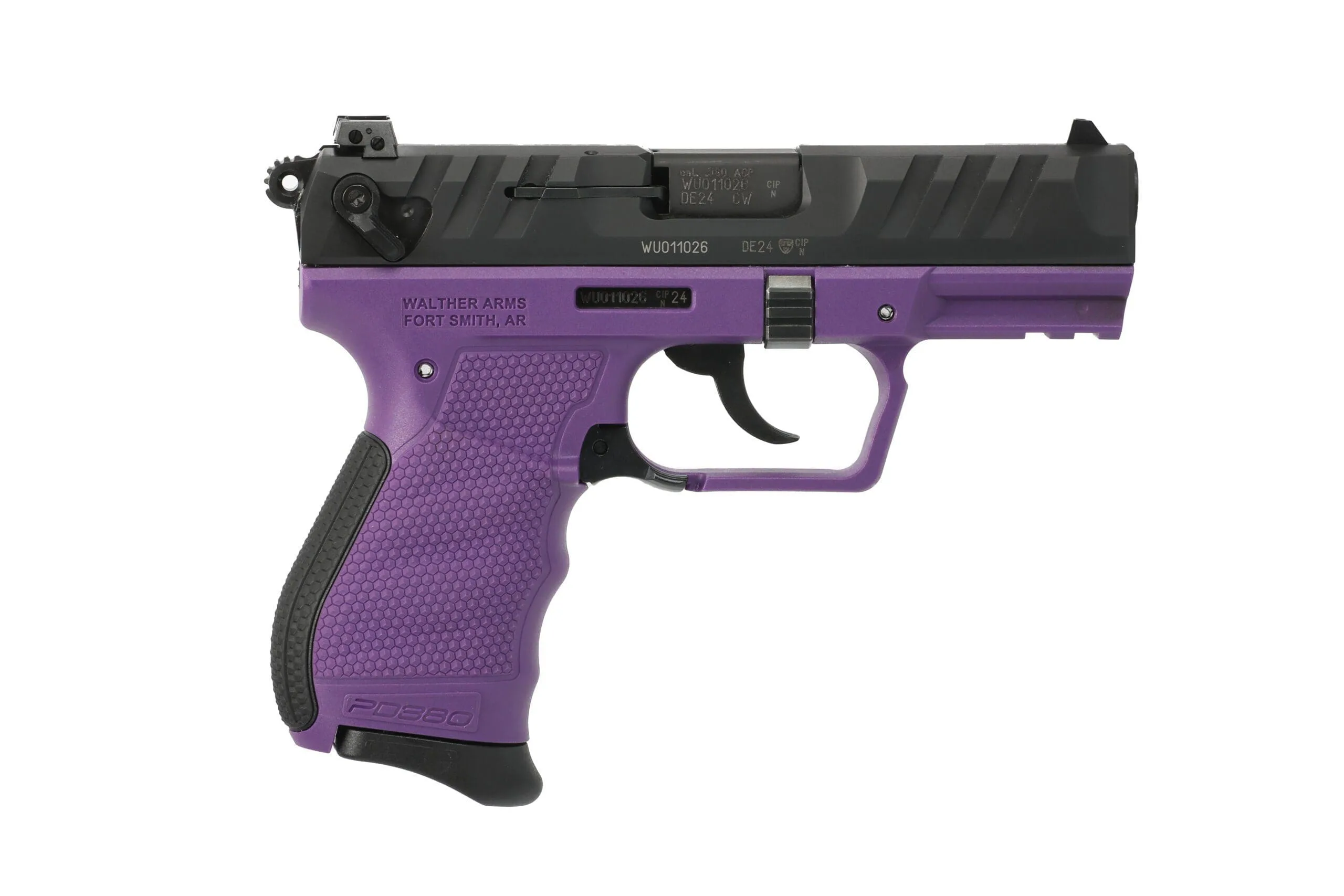 Walther PD380 .380 ACP 3.7-inch purple compact polymer-frame pistol
