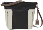 Bulldog BDP070 Hobo Purse w/Holster Black w/Tan Trim PU Leather Most Sm Pistols & Revolvers Ambidextrous Hand