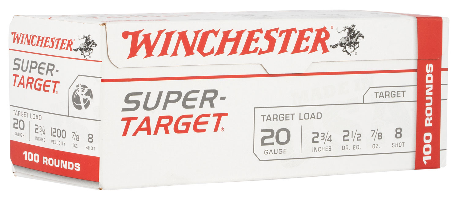 Winchester Ammo TRGT208VP Super-Target 20Gauge 2.75" 7/8oz 8Shot 100 Box/2 Case *Value Pack