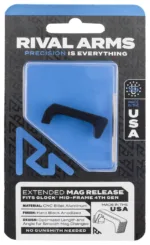 Rival Arms RA72G002A Magazine Release  Glock Gen4 Extended Hard Black Anodized Aluminum