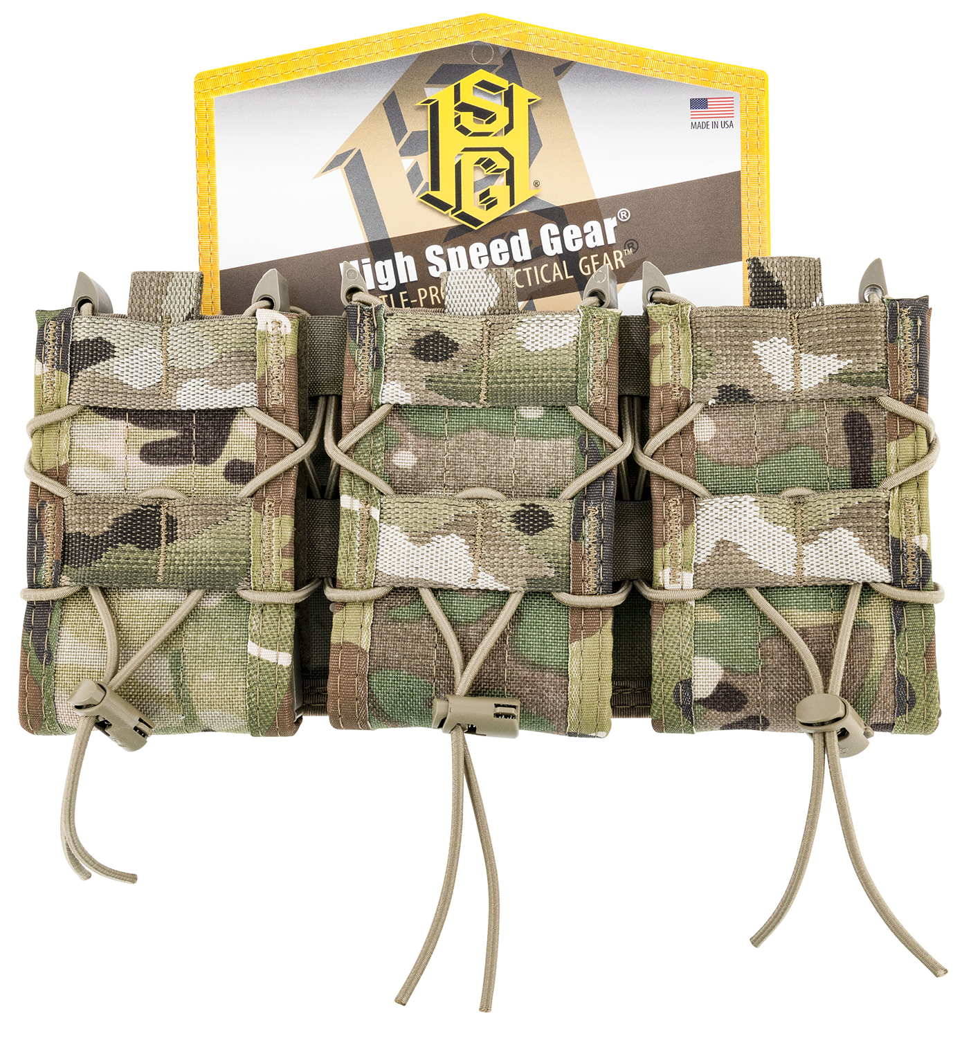 High Speed Gear 45TA00MC TACO Shingle Mag Pouch Triple MultiCam Nylon MOLLE Compatible w/ Rifle
