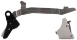 Timney Triggers ALPHAGLOCK34LRGSILVR Alpha Competition 45 ACP/10mm Auto, Silver Straight Trigger, Compatible w/Glock Gen3-4
