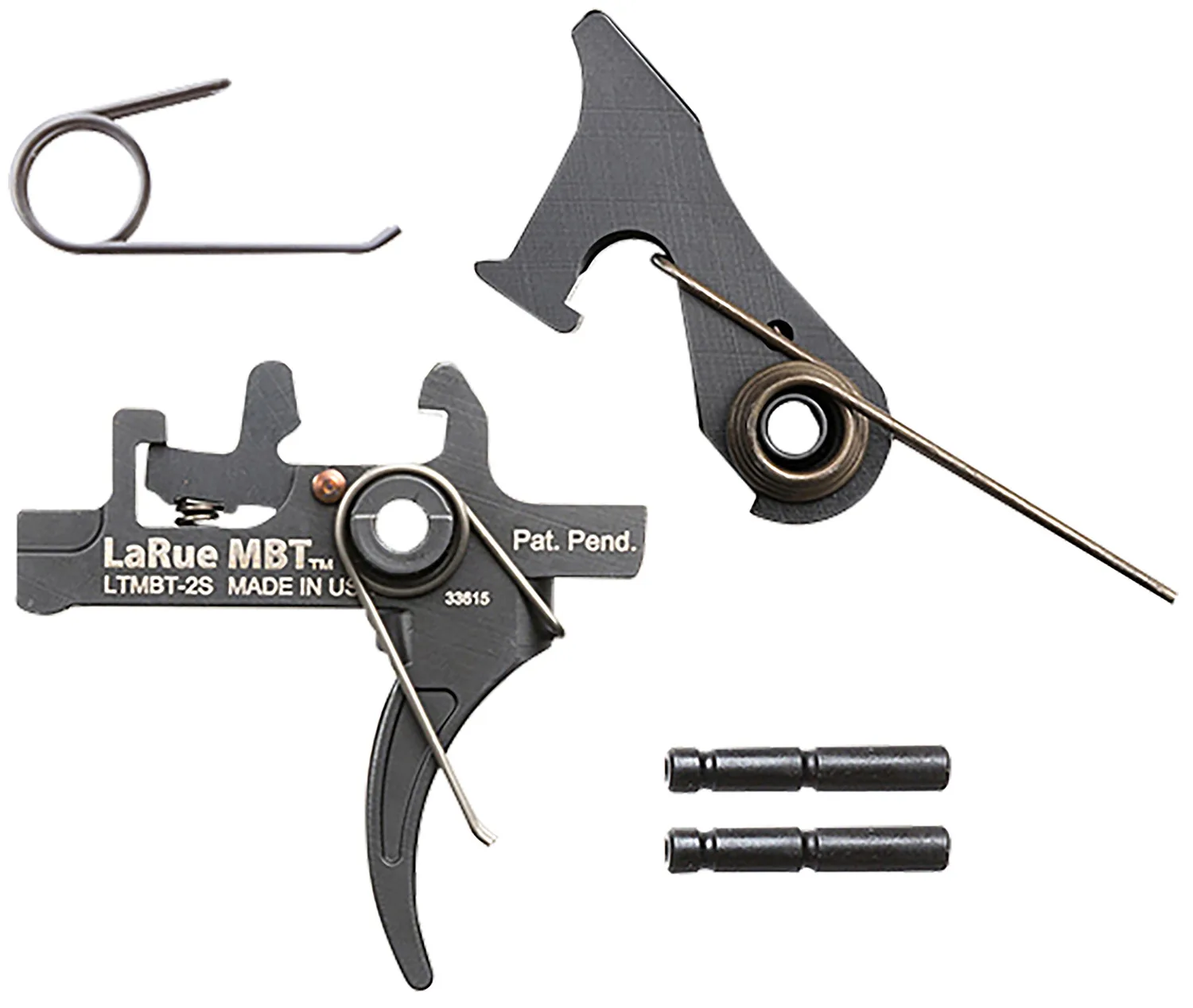 Larue Tactical LTMBT2S MBT-2S Black Two-Stage Curved Fits AR10/AR15
