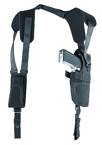 Uncle Mike's 83151 Sidekick Vertical Shoulder Holster Shoulder Size 15 Black Cordura Harness Fits Large Semi-Auto Fits 3.75-4.50" Barrel Right Hand