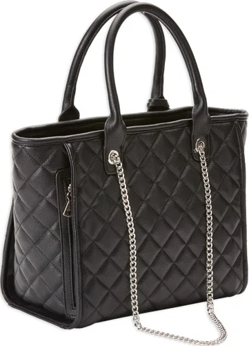 BULLDOG CONCEALED CARRY PURSE - QUILTED TOTE STYLE BLACK< - Image 2