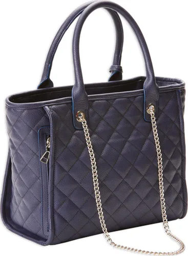 BULLDOG CONCEALED CARRY PURSE - QUILTED TOTE STYLE NAVY< - Image 2