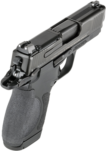 Smith & Wesson CSX E-Series 9mm 3.1in black pistol with white-dot sights