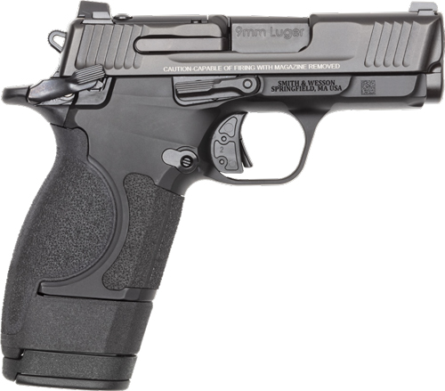 Smith & Wesson CSX E-Series 9mm 3.1in black pistol with white-dot sights