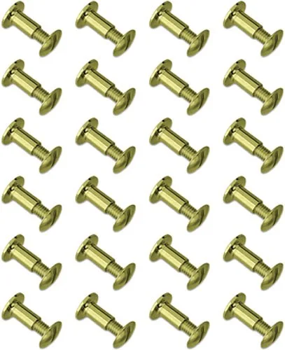 GROVTEC BRASS CHICAGO SCREWS - 24-PACK