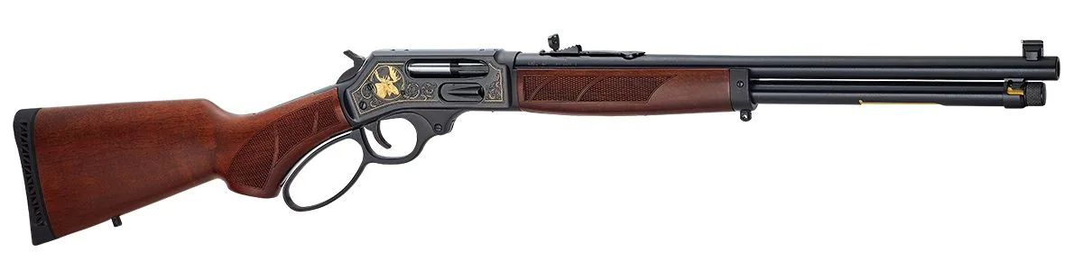 HENRY BRASS WILDLIFE ED SIDE GATE LEVER ACTION RIFLE RIL 45-70 GOVT 22 IN BBL BLUE/WALNUT 5 RD