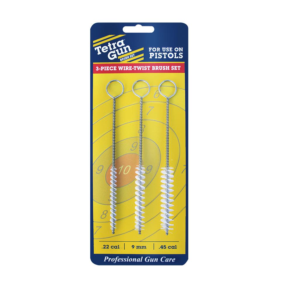 Tetra Gun 3-Piece Wire Twist Brush Set – .22 cal/ 9mm/ .45 Cal