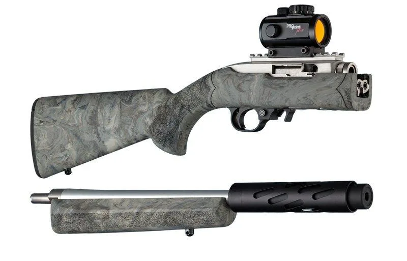 Hogue Ruger 10-22 Takedown Rub. OM Stock w/Standard Barrel Chan. Ghillie Green
