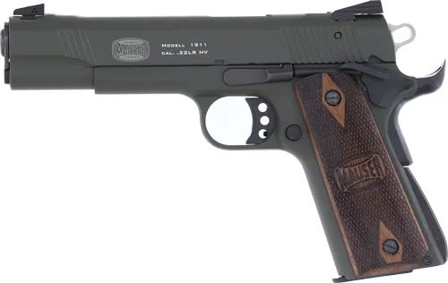 BLG Mauser 1911 .22 LR 5in threaded barrel ODG with walnut grips