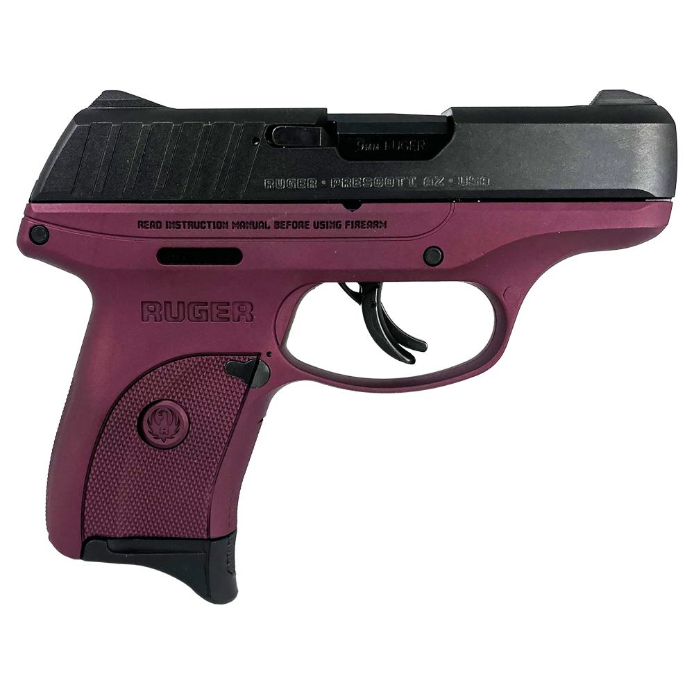 Ruger EC9s 9mm pistol Black Cherry frame 3.12-inch barrel