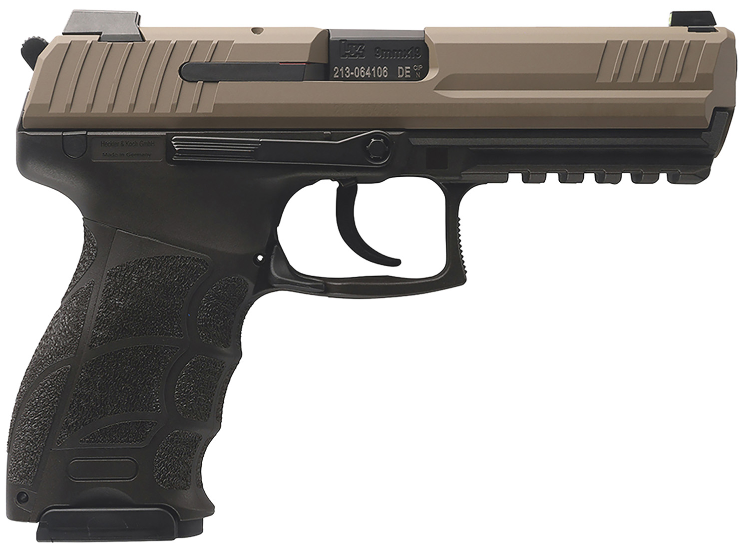 Heckler & Koch P30L V3 9mm FDE pistol left profile 4.45 inch barrel