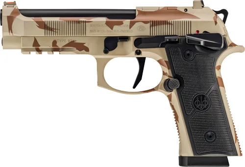 Beretta 92XI 9mm 4.7-inch Desert DPM Cerakote pistol, optic-ready, two magazines