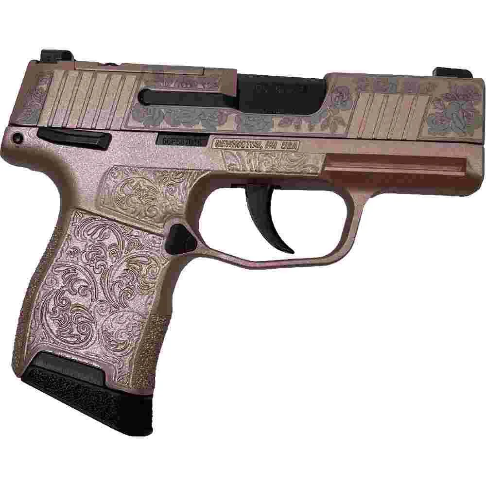 Sig Sauer P365 'Gun & Roses' optic-ready 9mm handgun with 3.1 inch barrel and X-RAY3 sights