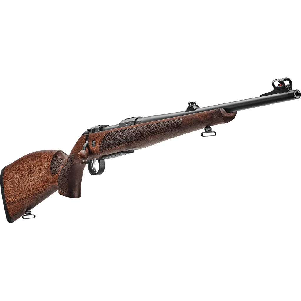 CZ 600 Plus Lux Rifle 30-06 Sprg 20in Walnut w/ Fiber Optic & Thread 5rd