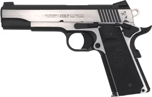 Colt Combat Elite Government 1911 9mm two-tone 5-inch barrel with Novak night sights