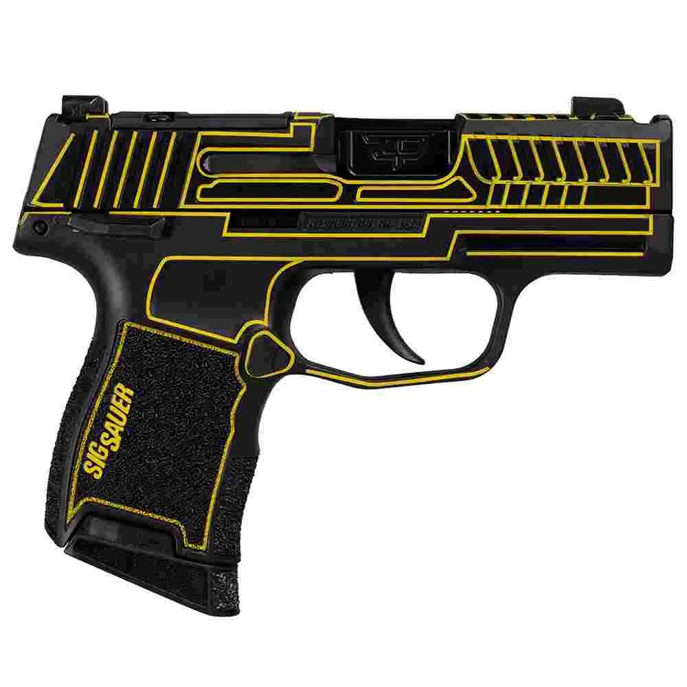 Sig Sauer P365 Outlander Yellow Laser 9mm 3.1 in black slide X-RAY3 sights