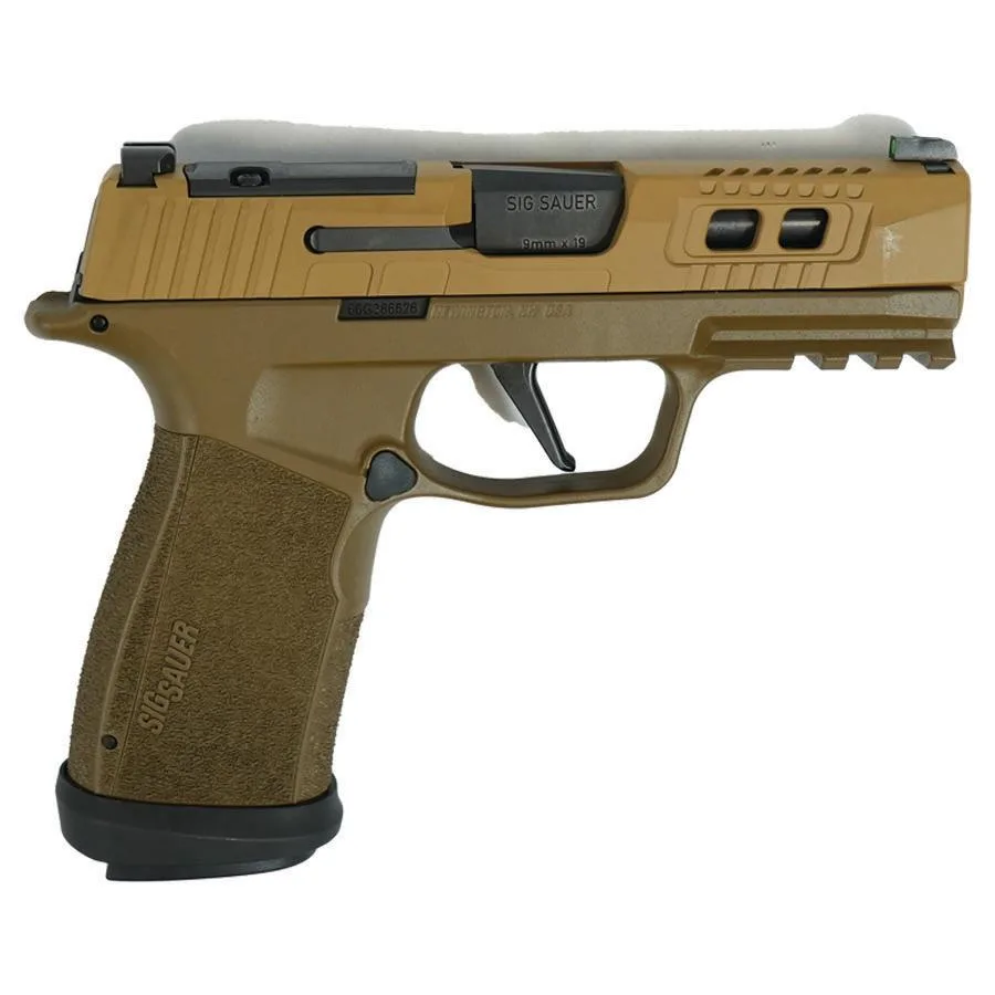 Sig Sauer P365 Two-Tone Brown XMACRO TACOPS 9mm Luger 3.7in barrel right-side