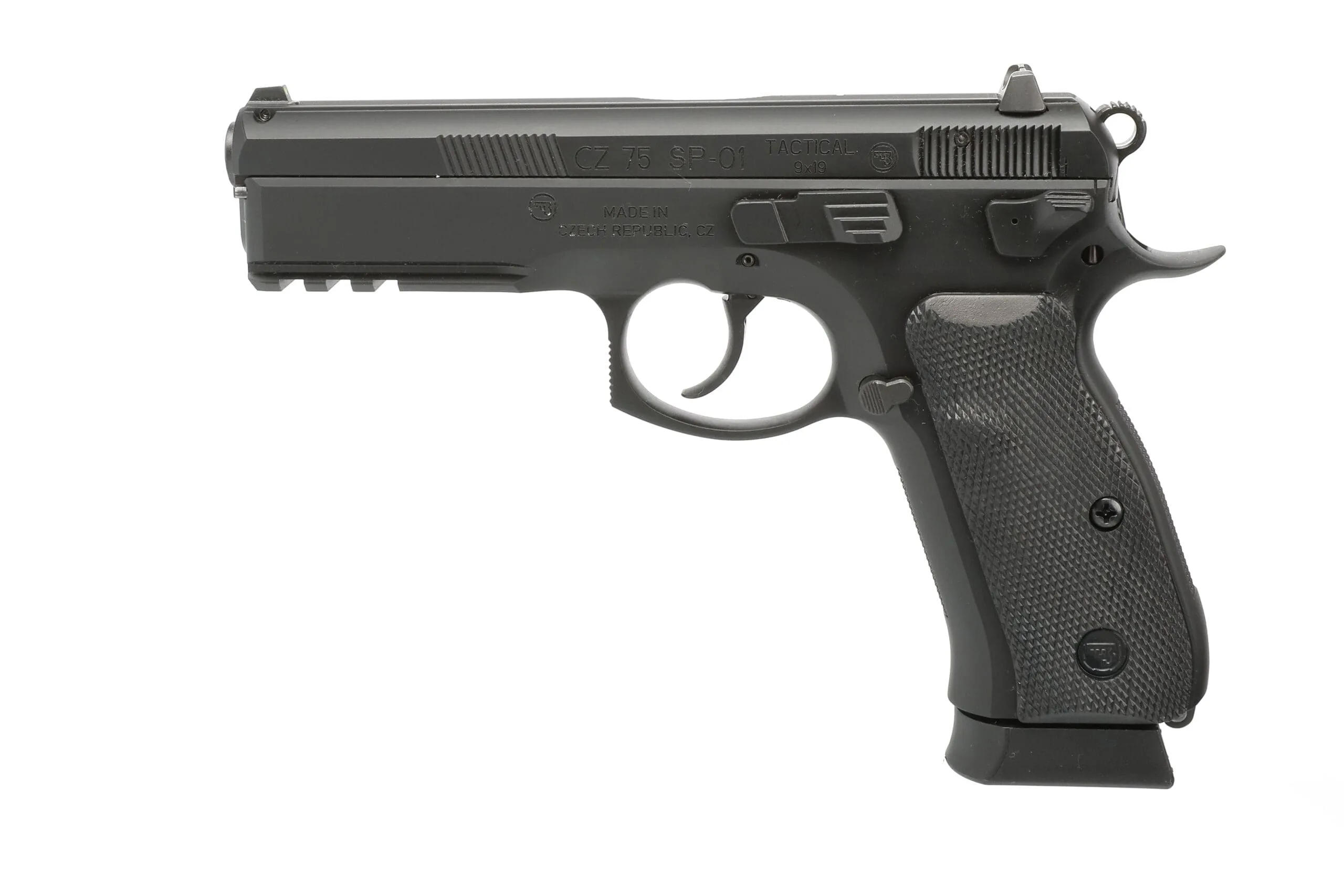 CZ 75 SP-01 Tactical 9mm pistol, 4.6 in barrel, black finish, two 19-round magazines