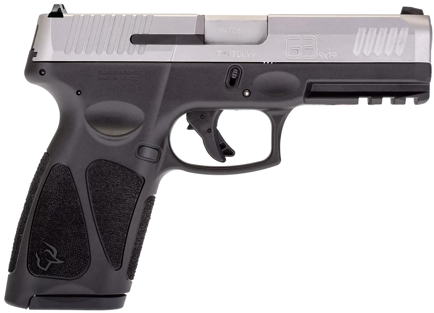 Taurus G3 9mm pistol 4.00 in. matte stainless slide black polymer frame