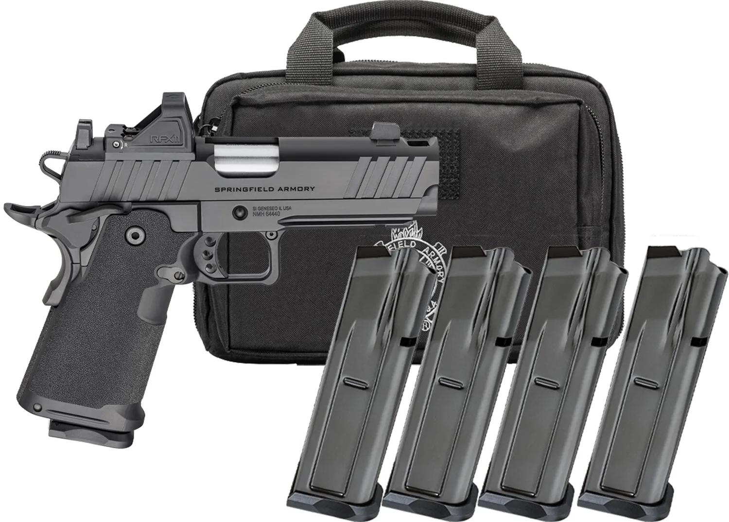 Springfield Armory Prodigy Comp 1911 DS 9mm 4.25 inch with Viridian RFX11 and four magazines