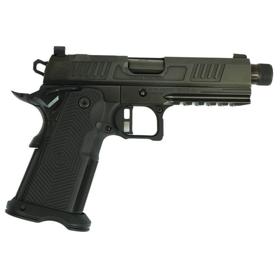 Alpha Foxtrot AF1911 Romulus 9mm 4.25in threaded barrel black polished DLC