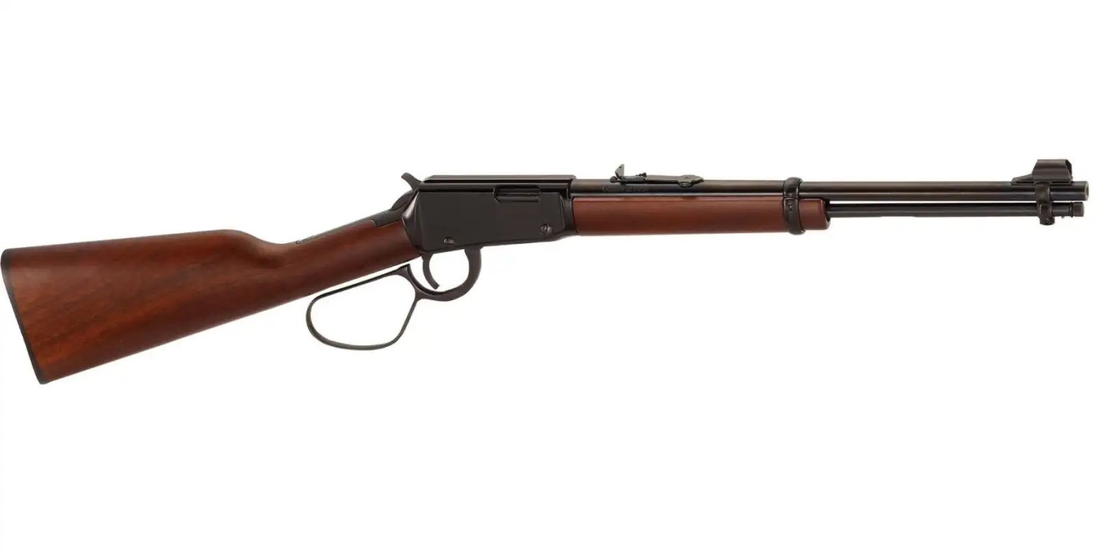 HENRY H1 CLASSIC CARBINE LG LOOP LEVER RIFLE RIL 22 WMR 16.5 IN BBL BLUE/ WALNUT 10 RD - Image 2