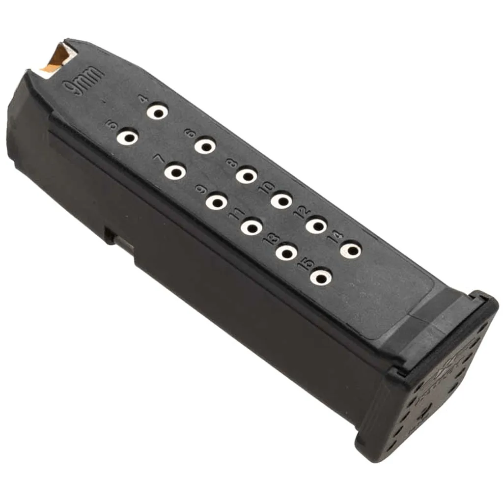 XTech Steel Reinforced Magazine 2 pk.15 rd. 9mm Glock 19 Black - Image 3