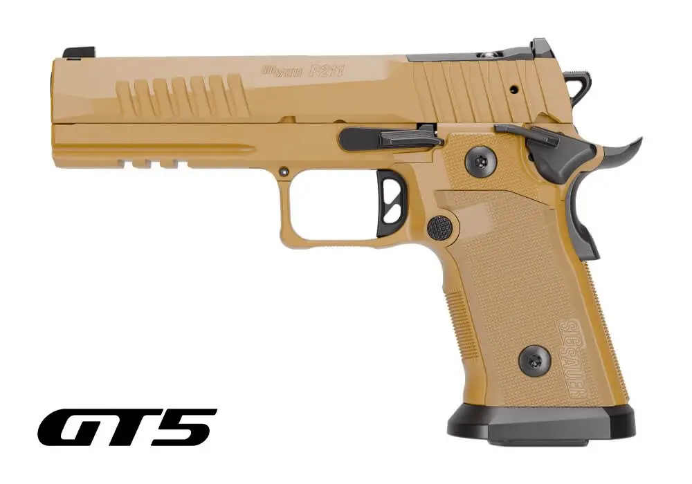 SIG SAUER P211 GT5 COYOTE HGA 9MM 5IN BULL BBL SIGLOC OR XRAY3 SIGHTS G10 GRIP 1-17RD& 2-21RD MAGS - Image 3